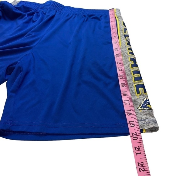 University of Delaware Men’s Blue and Gold Mesh Basketball Shorts - Picture 8 of 10